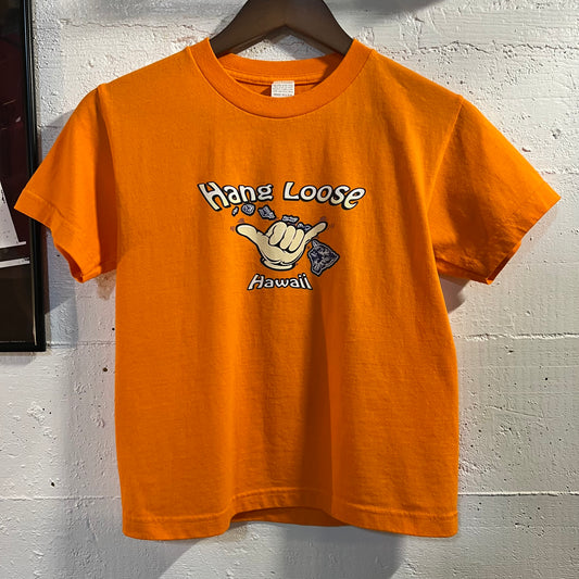 Vintage Hang Loose Hawaii Baby T-Shirt - Size Medium - Made In USA - Orange