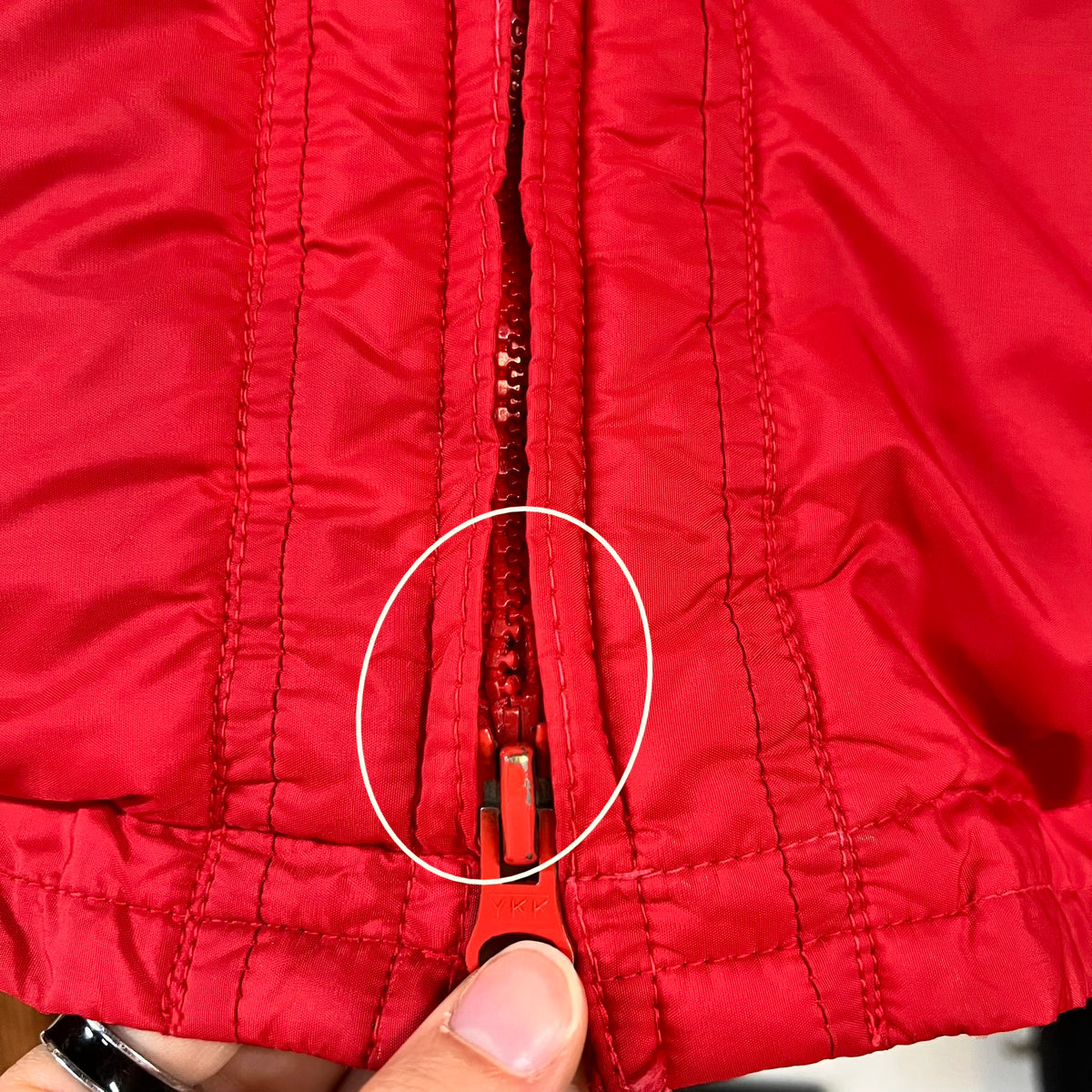 Vintage 1970's Eddie Bauer Blizzard Proof Goose Down Womens Ski Jacket - Size S/M - Made In USA - Red