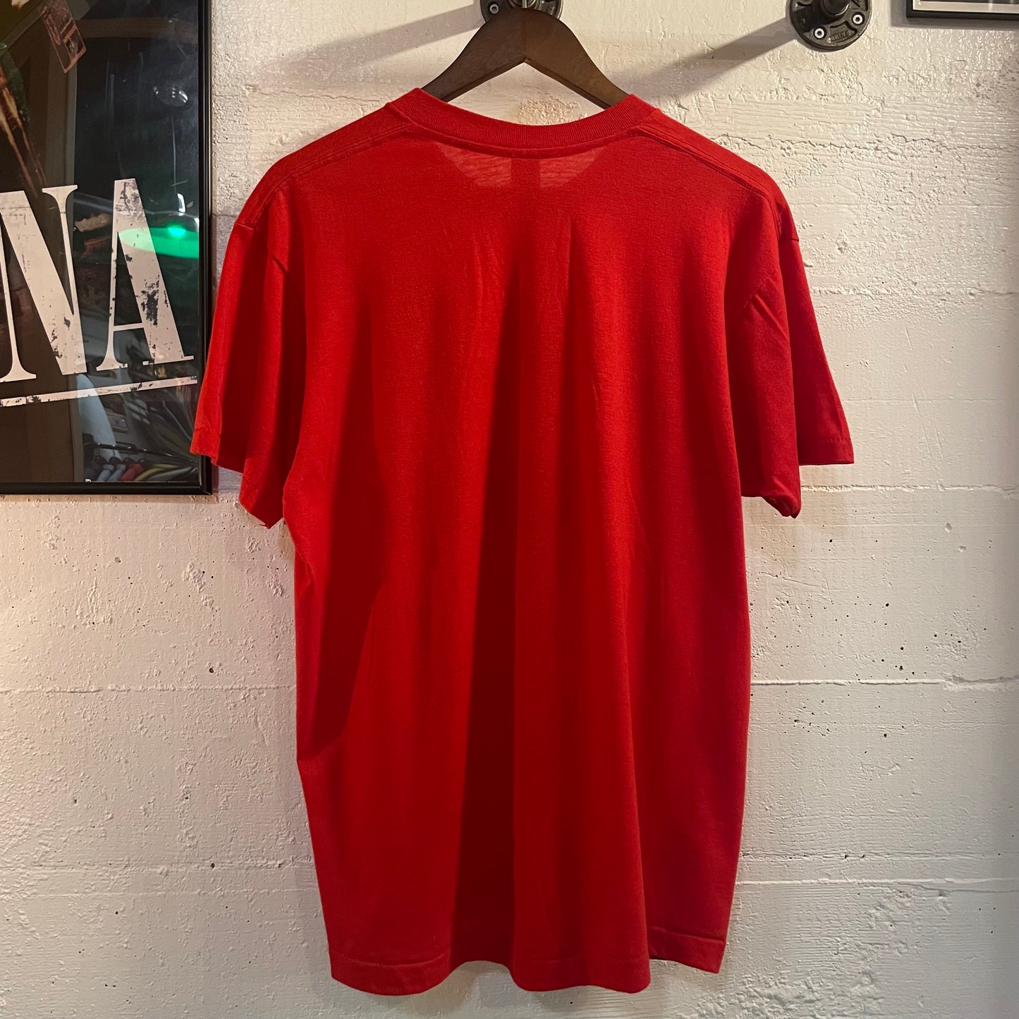 Vintage 1985 New England Patriots ‘Super Bowl XX’ Single Stitch T-Shirt - Size XL - Made In USA - Red/Black/White