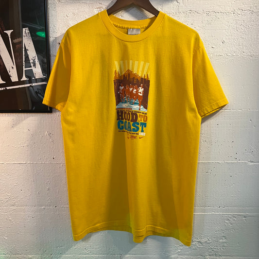 Vintage 2003 Nike Hood To Coast Relay 'Race Official T-Shirt - Size Medium - Silver Tag - Yellow