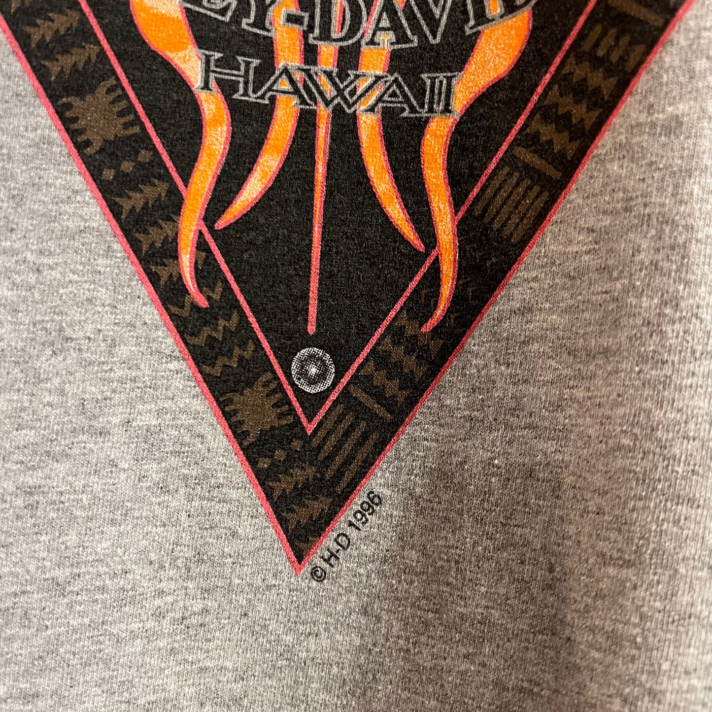 Vintage 1996 Harley Davidson Pacific Maui Hawaii T-Shirt - Size 2XL - Made In USA - Heather Grey