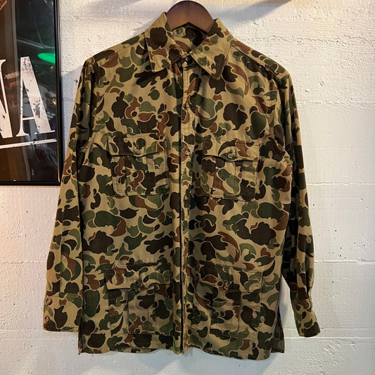 True Vintage 60's/70's Frogskin/Duck Camo Field Jacket Shirt - Size M/L - Cotton