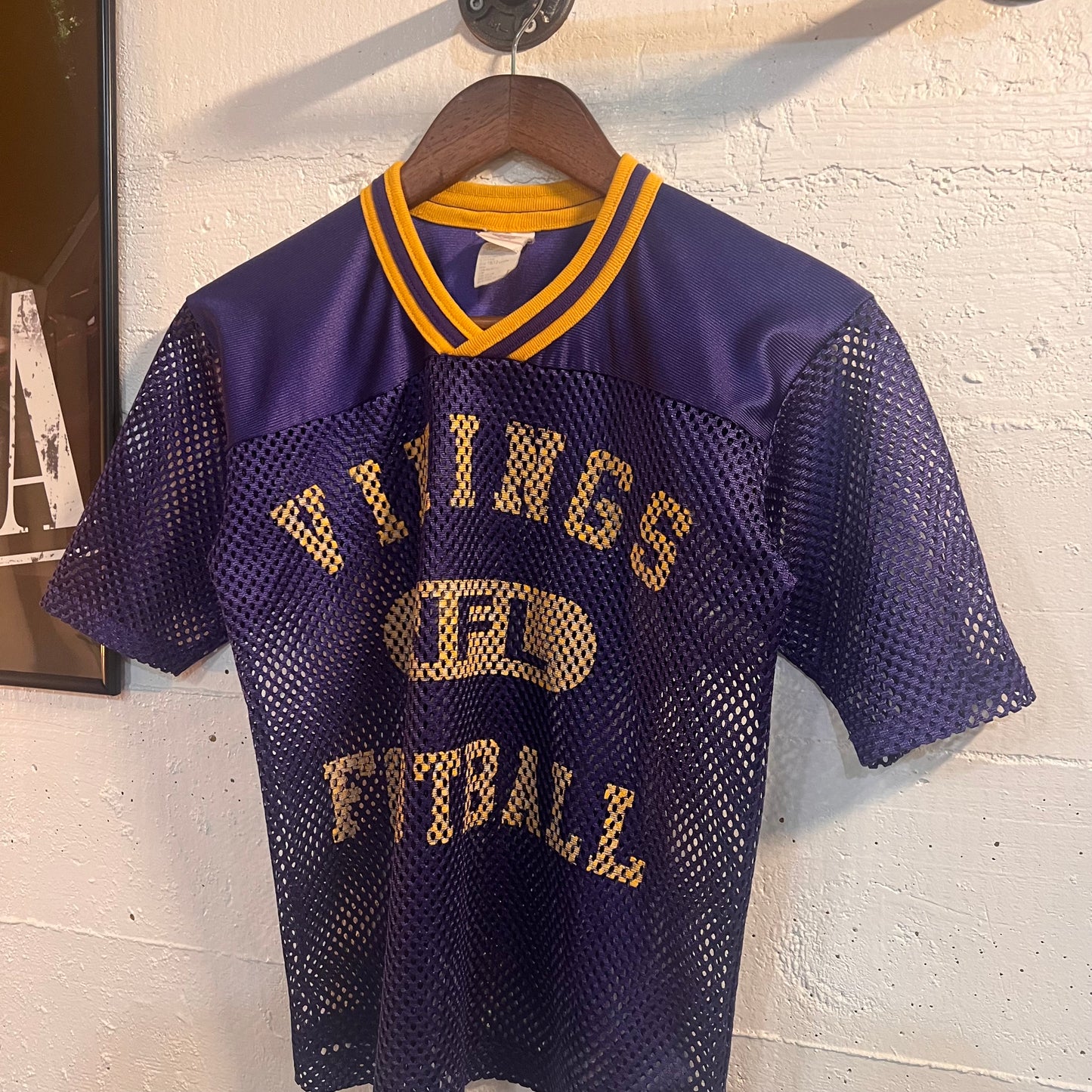 Vintage NFL Vikings Mesh Football Jersey - Size Youth Medium - Made In USA