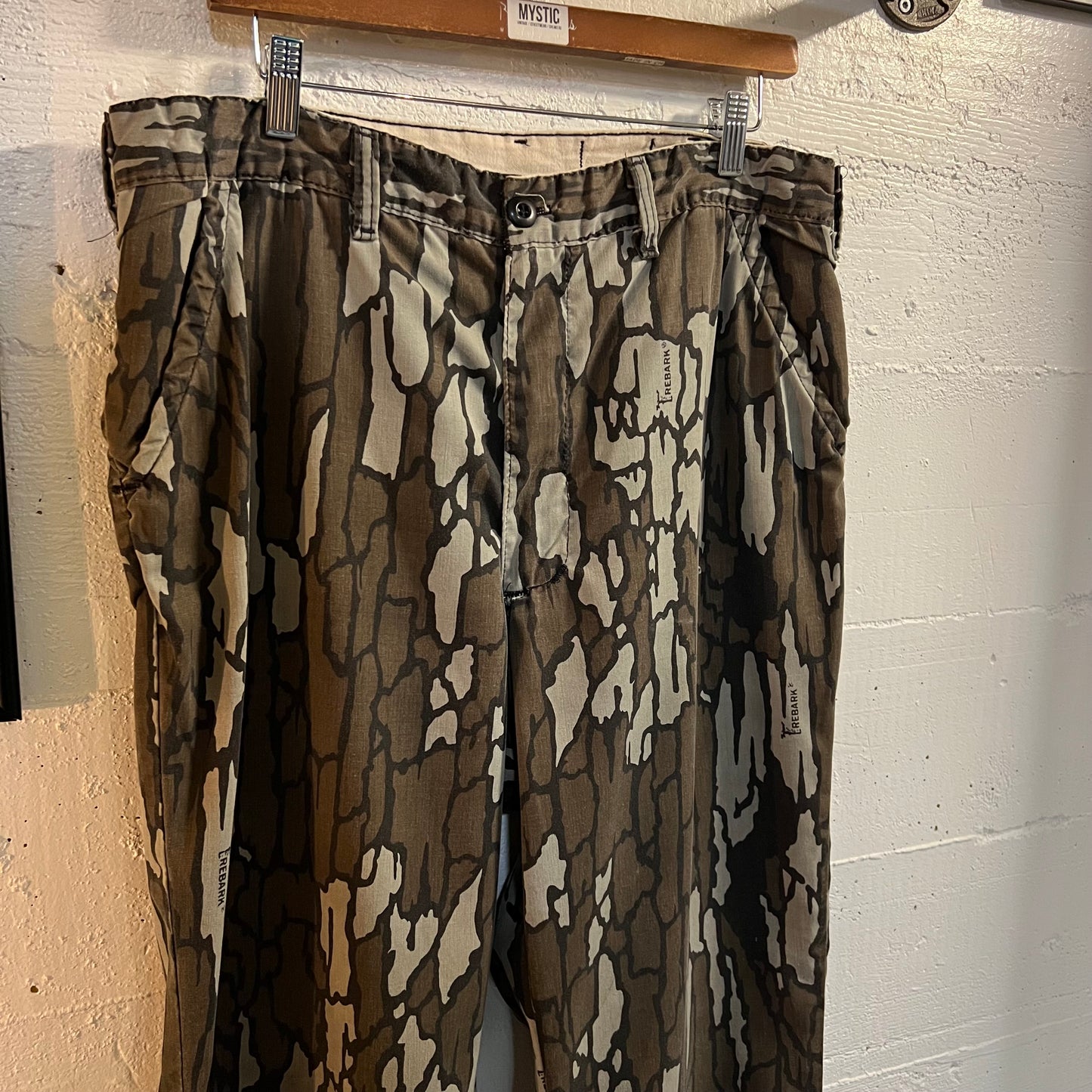 Vintage Saf-T-Back Trebark Camo Pants - Size 34" - Made In USA - Camouflage