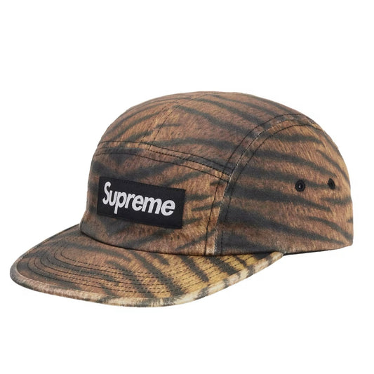 *New* Supreme Washed Chino Twill Camp Cap - Tiger Print - O/S - FW25 - Made In USA