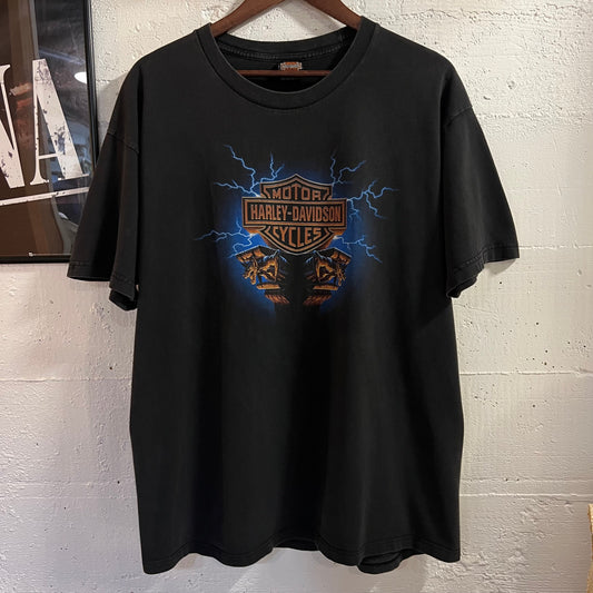 Vintage 90’s Harley Davidson San Diego California Graphic T-Shirt - Size XL - Made In USA - Black/Multi