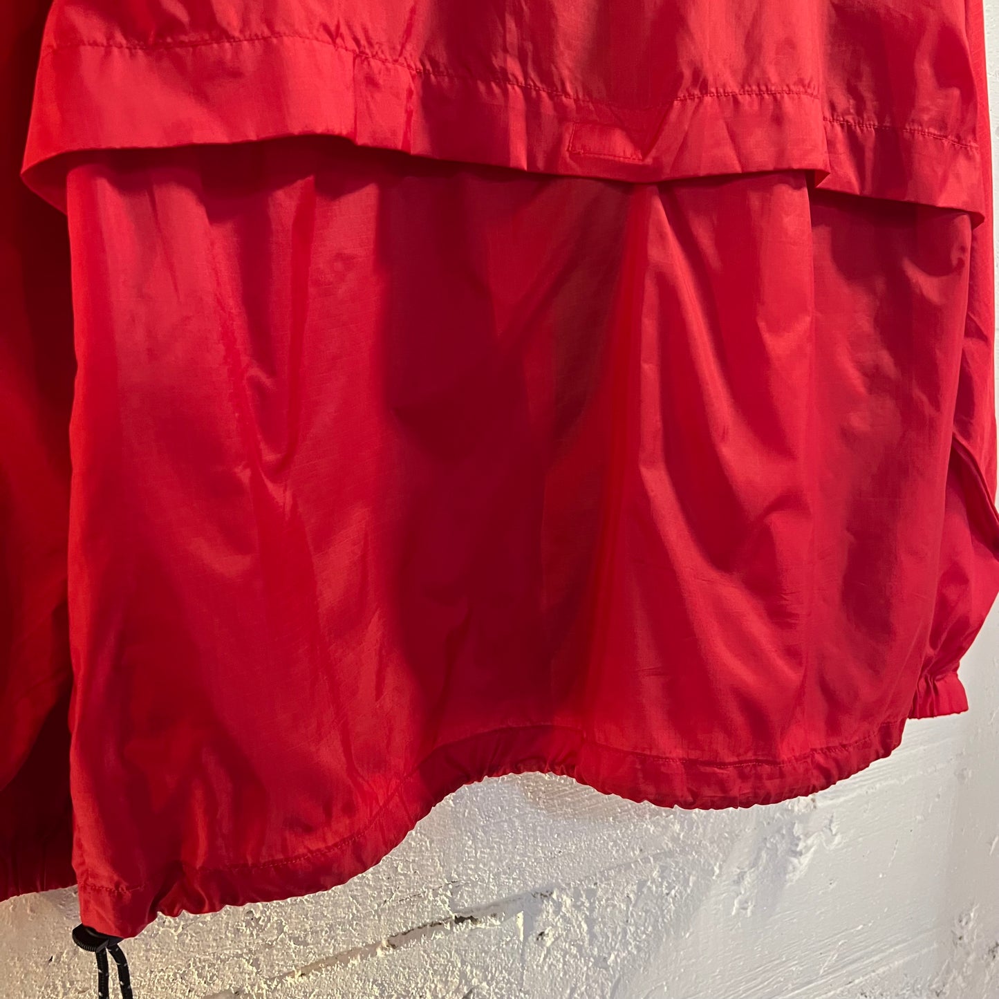 Vintage 90's Eddie Bauer Ebtek Nylon Hooded Windbreaker Jacket - Size Large - Red/Black