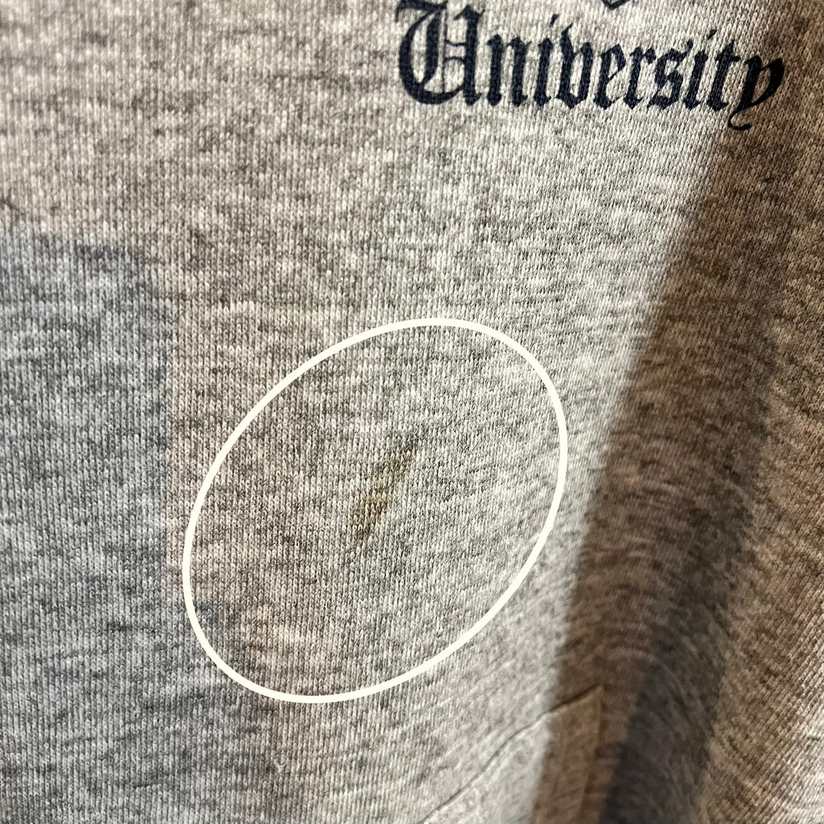 Vintage Cambridge University Raglan Sleeve Hoodie Sweatshirt - Size Small - Heather Grey/Navy