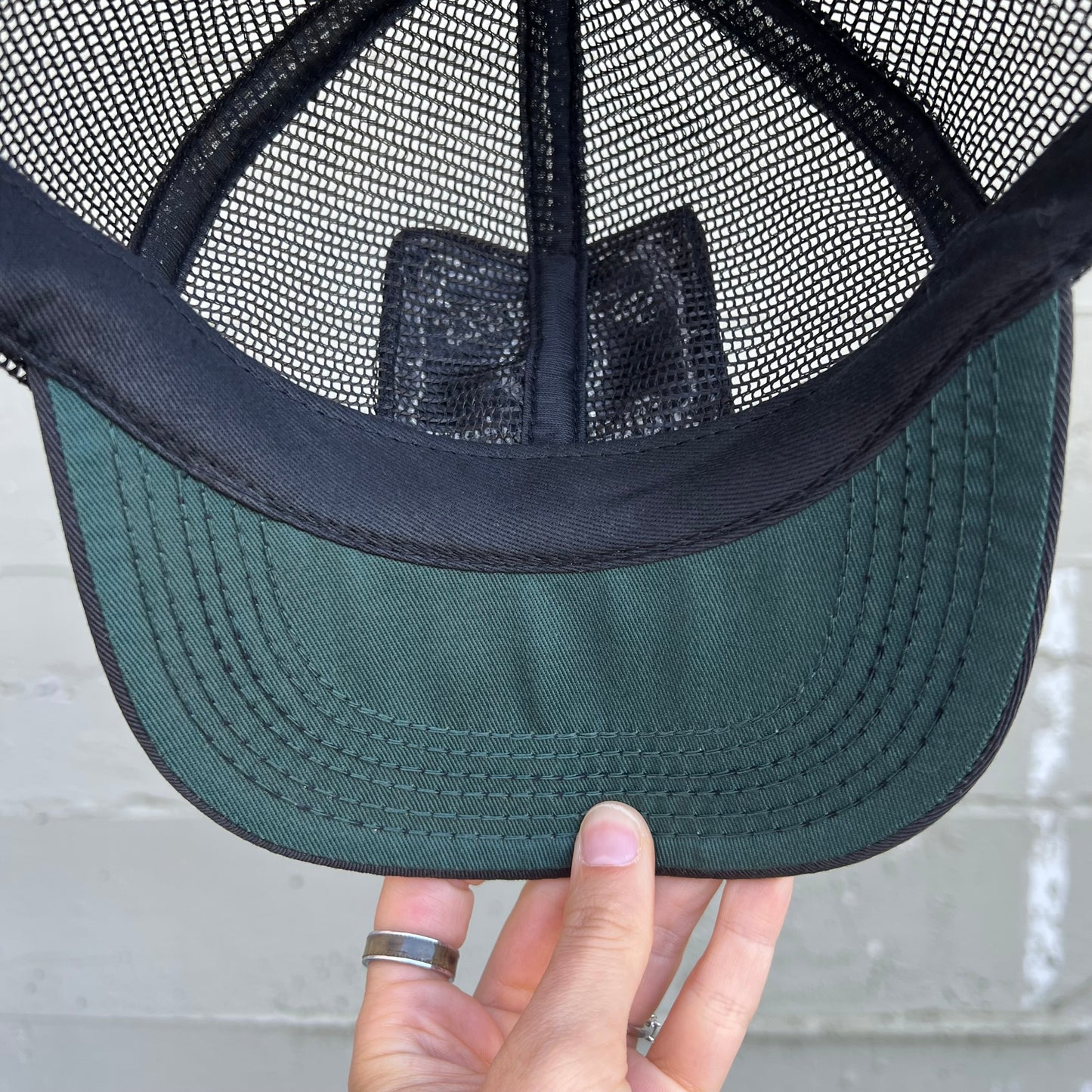 Vintage 1980's Jack Daniels Field Tester Full Mesh Trucker Hat - O/S - Made In USA - Black/Silver