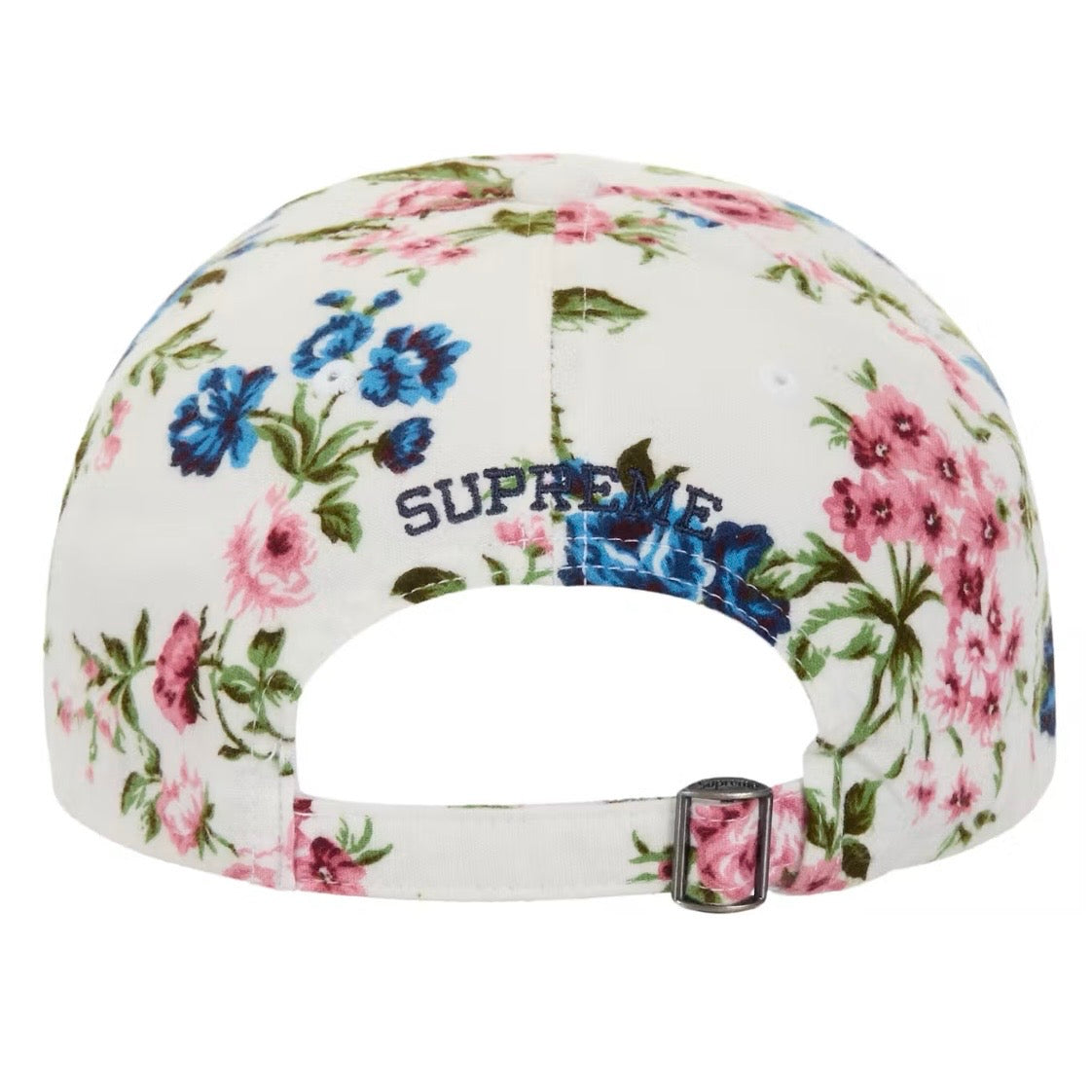 *New* Supreme Floral Flannel 6-Panel Hat - O/S - SS26 - White - Made In USA
