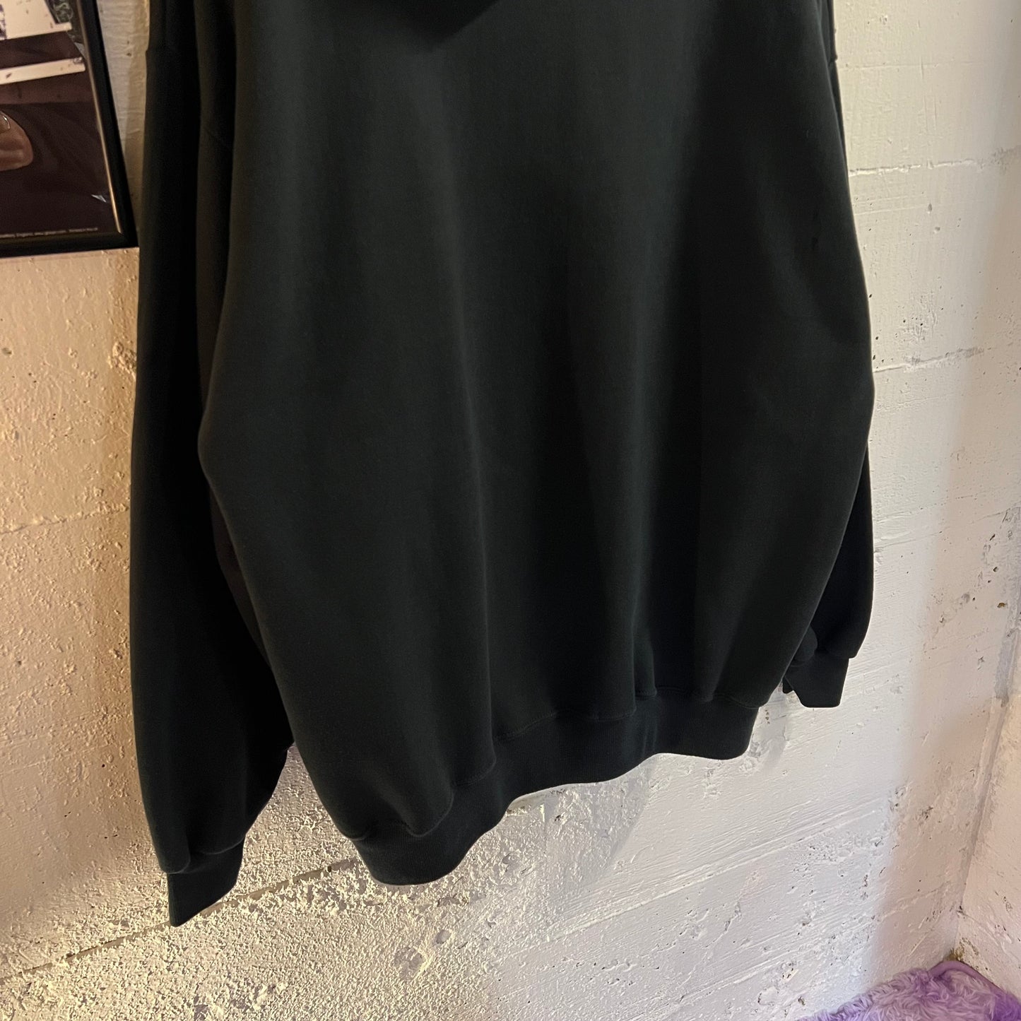 Vintage 2000's Blank Jerzees Pullover Hoodie Sweatshirt - Size XXL - Black
