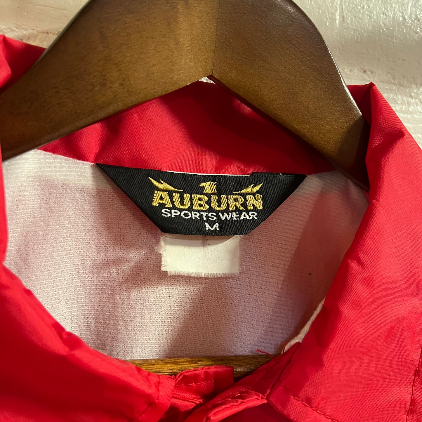 Vintage 1980's Boy Scouts Of America Patch Nylon Coaches Jacket - Size Medium - Made In USA - Red