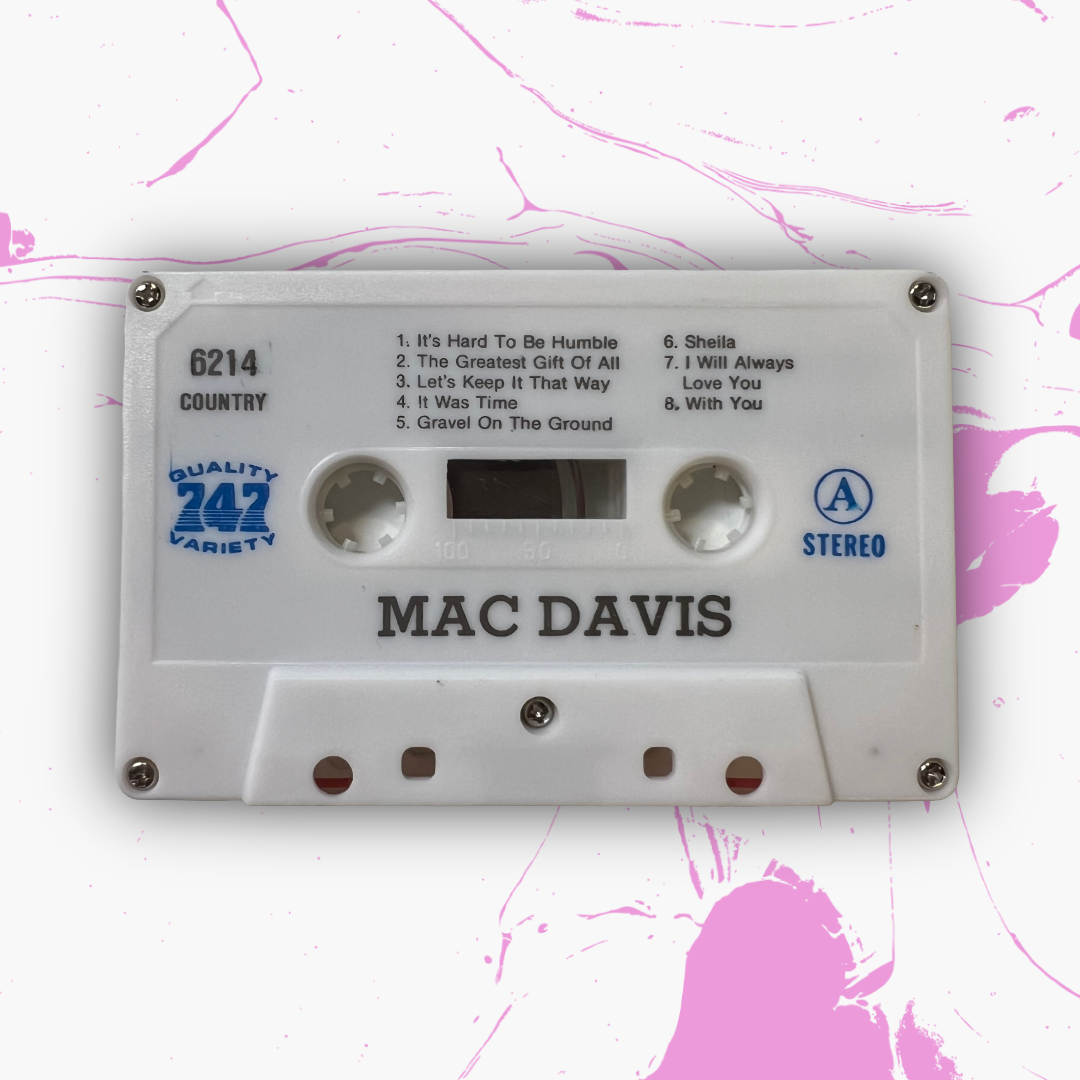 Vintage 1980 Mac Davis 'It's Hard To Be Humble' Cassette Tape