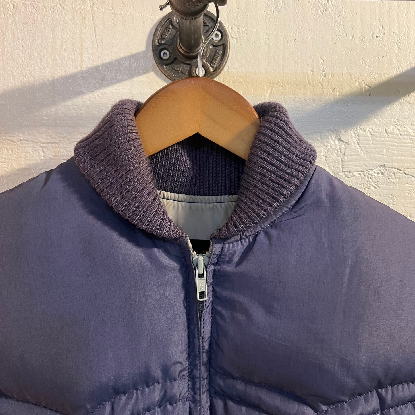 Vintage 70's Tempco Goose Down Western Cut Puffer Jacket - Size Youth XL (14) - Made In USA - Lavender