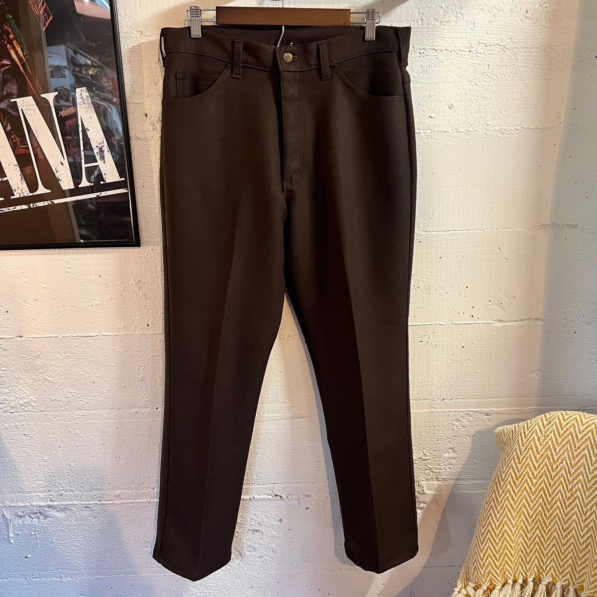 Vintage 90's Lee Western Cut Pleated Pants - Size 32" x 28" - Made In USA - Brown
