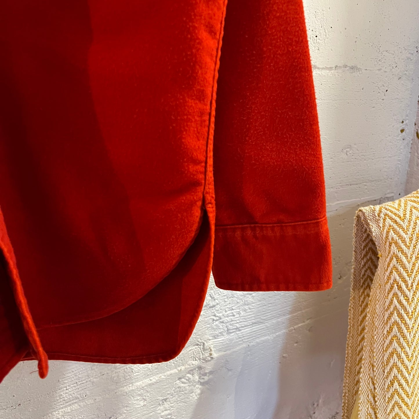 True Vintage 1970's Woolrich Chamois Cloth Flannel Shirt - Size Large - Made In USA - Red - 100% Cotton