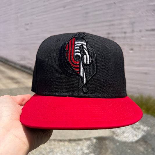Portland Trailblazers New Era 9Fifty Snapback Hat - OSFA - Black/Red/White