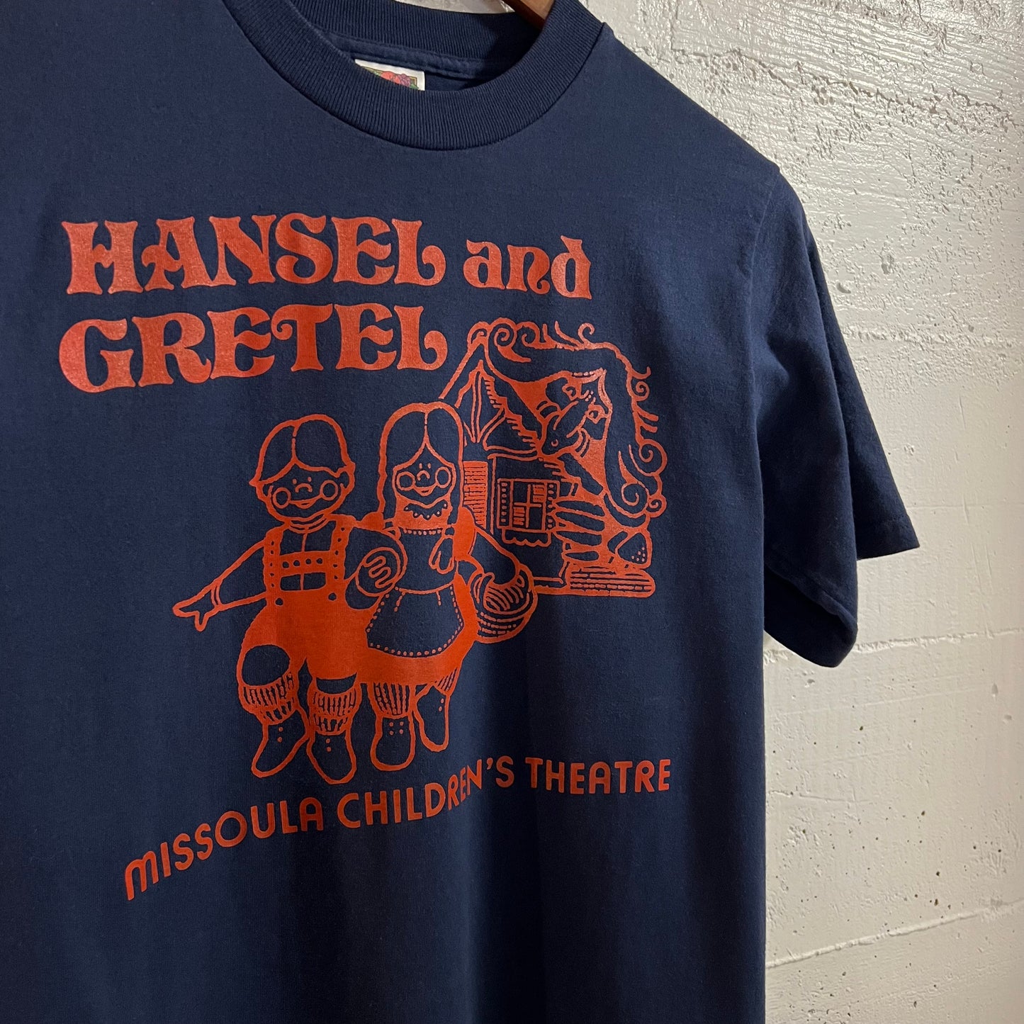 Vintage 90's Hansel & Gretel Missoula Children's Theater Baby Tee - Size Youth Large - Navy