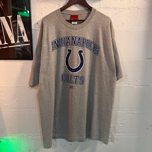 Vintage Reebok Indianapolis Colts Football T-Shirt - Size XL - Grey/Blue/White