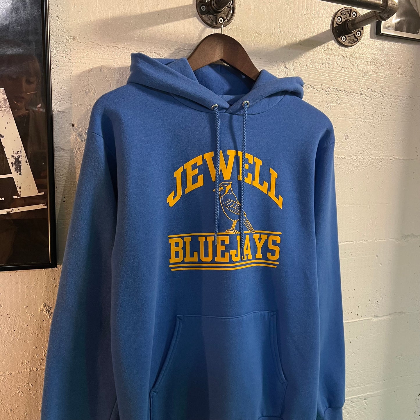 Vintage Jewell Bluejays High School Hoodie Sweatshirt - Size Small - Blue/Yellow