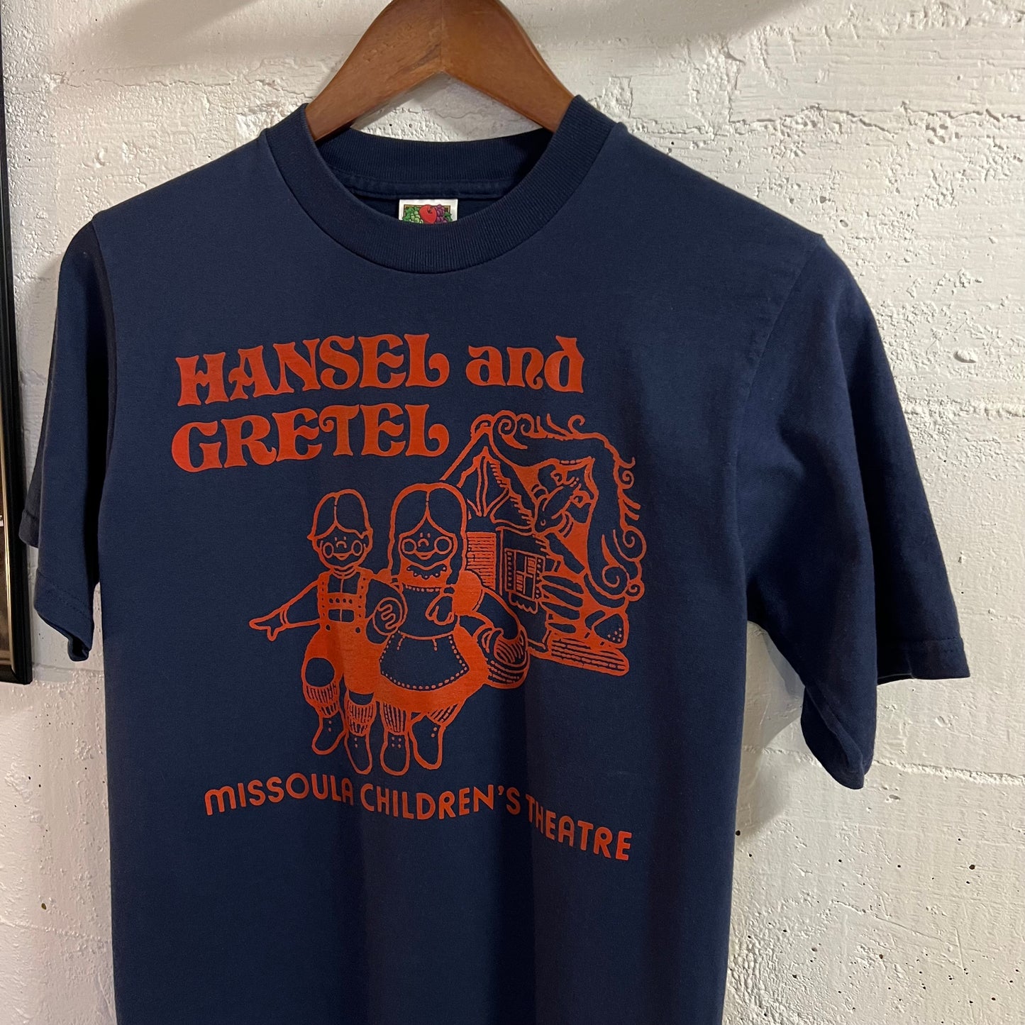 Vintage 90's Hansel & Gretel Missoula Children's Theater Baby Tee - Size Youth Large - Navy