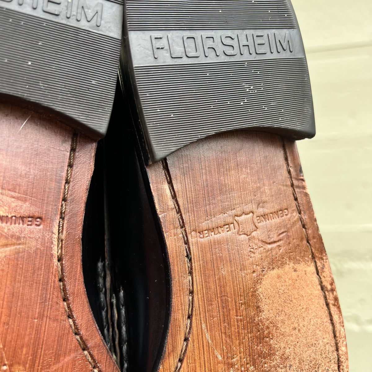 Vintage Florsheim Leather Moc Toe Tassel Loafers - 10.5D - Black - Genuine Leather