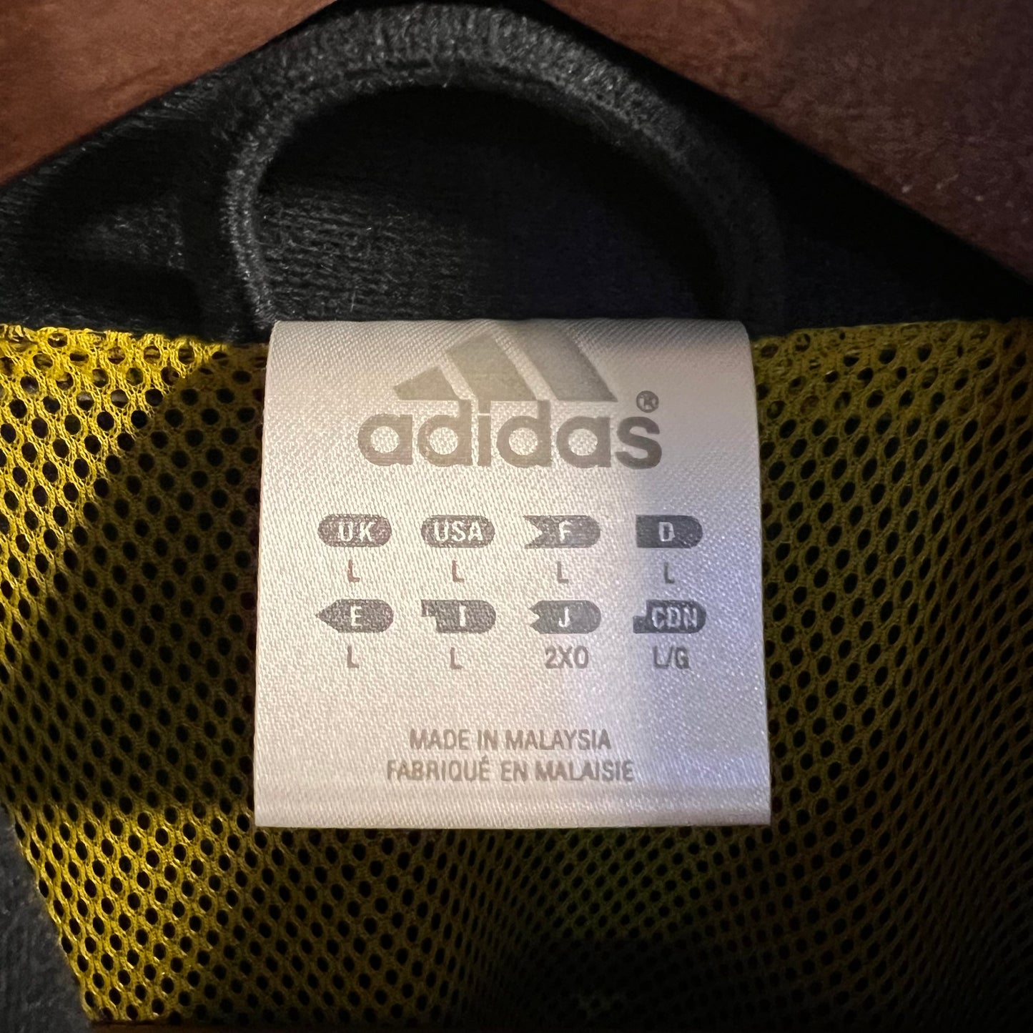 Vintage 2003 Adidas Embroidered Full Zip Windbreaker Jacket - Size Large - Navy/Yellow