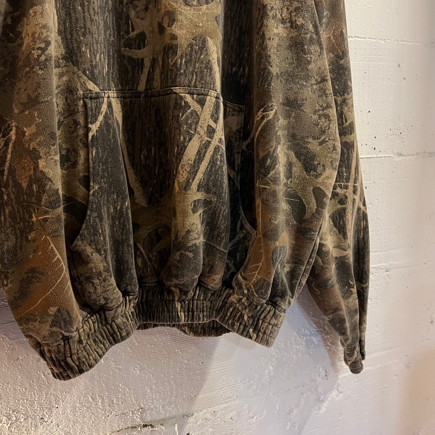 Vintage Y2K Canyon Guide Outfitters Real Tree Camo Hoodie Sweatshirt - Size XL - Earth Toned