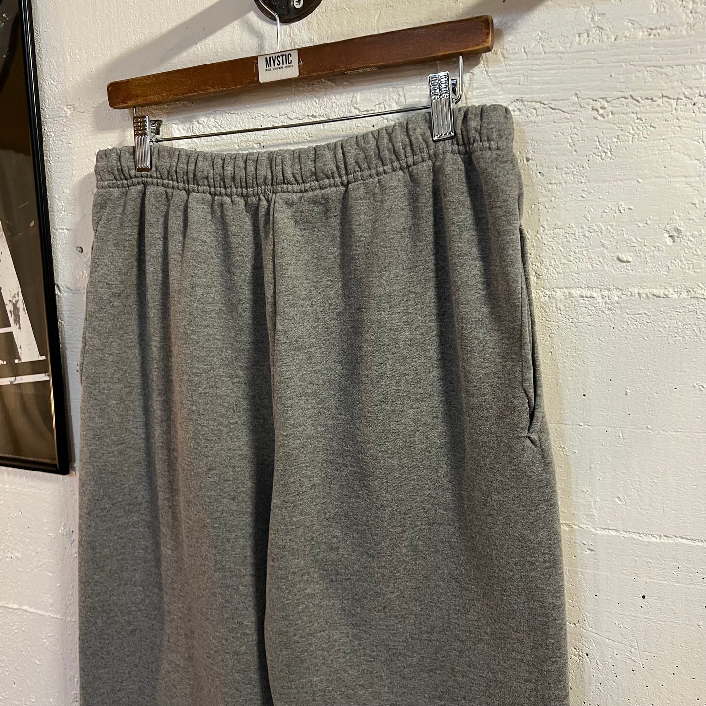 Vintage Jerzees Super Sweats Adjustable Waist Sweatpants - Size Medium - Heather Grey