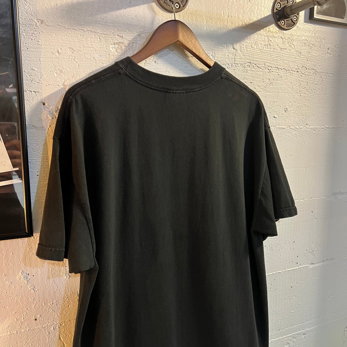 Vintage Cat Face T-Shirt - Size Large - Black