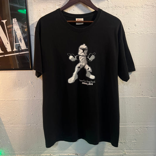 2007 PDXLAN II Gaming ‘Storm Trooper’ T-Shirt - Size Large - Black/White