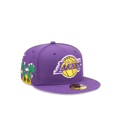 New Era 59Fifty Los Angeles Lakers Icon Fitted Hat - 7 1/2 - Purple