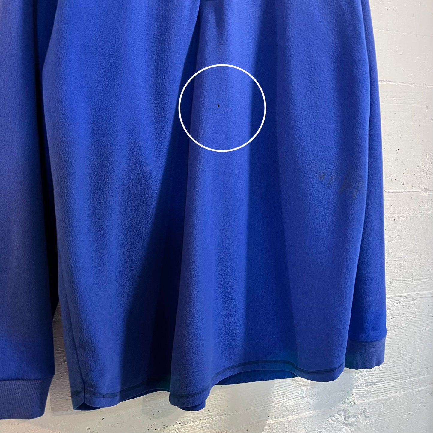 Vintage 80's L.L. Bean Fold Down Collar Pullover Snap Fleece Overshirt - Size Large - Made In USA - Blue/Green