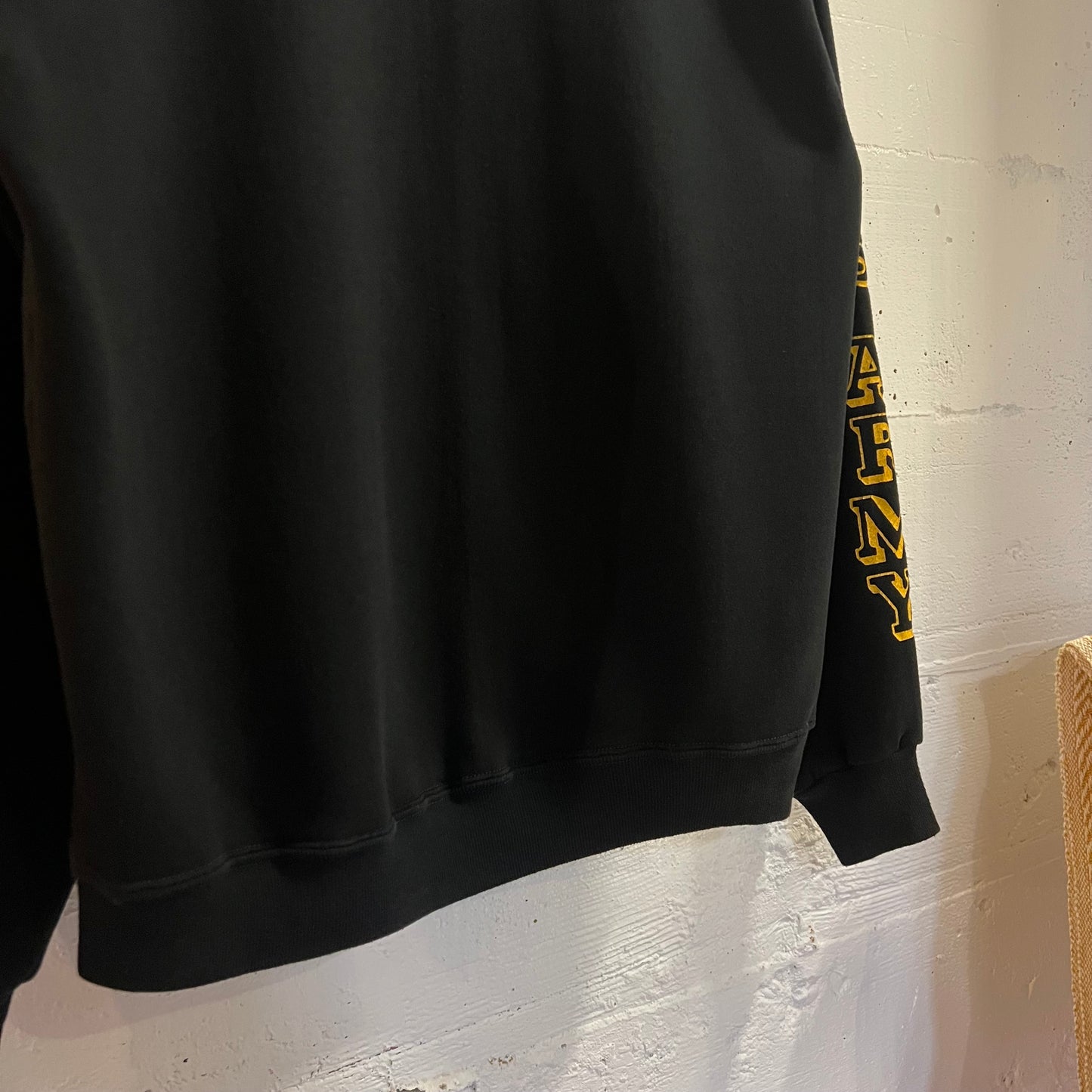Vintage 90’s Russell Delta 577th U.S. Army Engineers Bulldog Hoodie Sweatshirt - Size Large - Made In USA - Black/Yellow