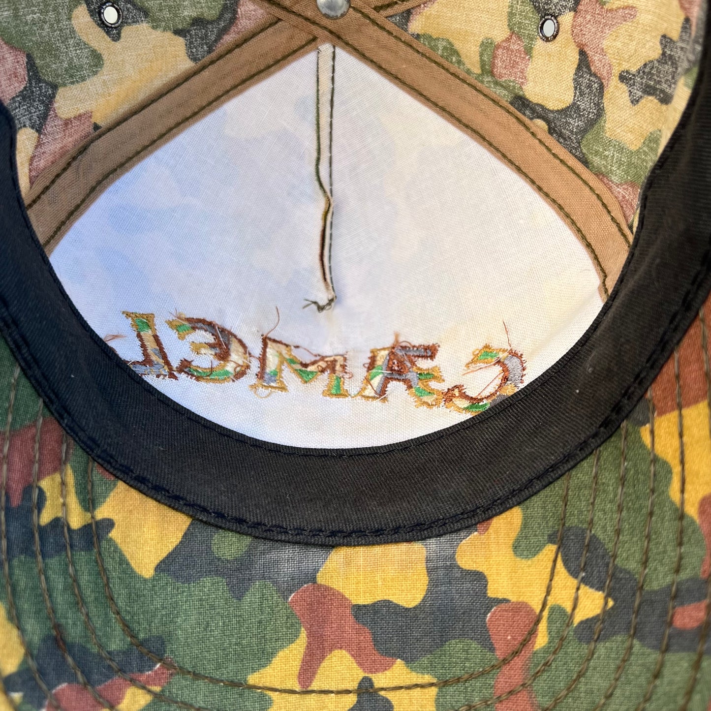 Vintage Camel Cigarettes Embroidered Duck Camo Snapback Hat - O/S - Made In USA - Multi