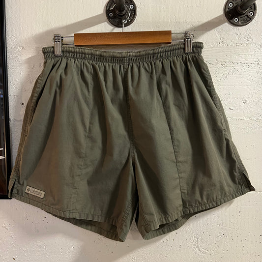 Vintage Columbia Sportswear Mesh Lined Swim/Athletic Shorts - Size Medium - Olive Green