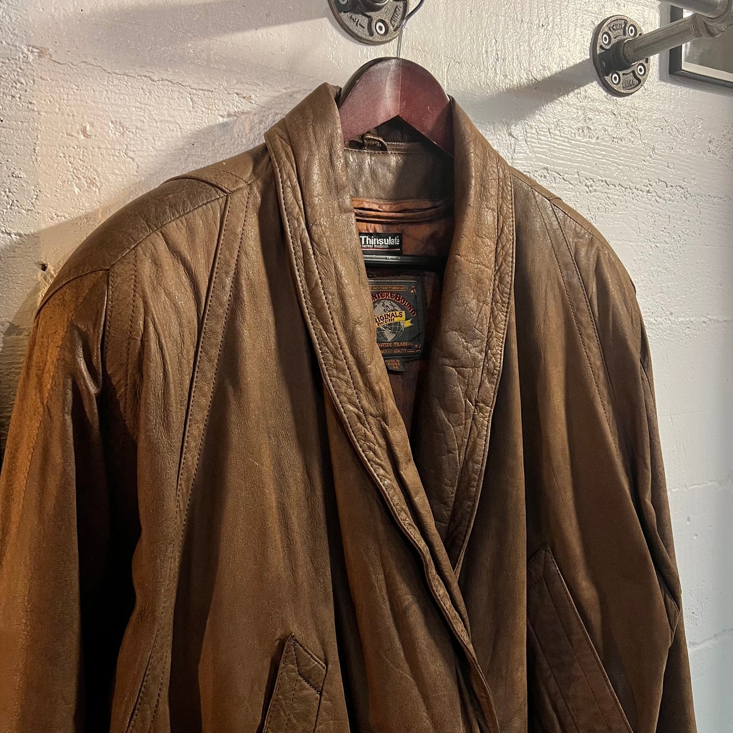 Vintage 1980's Adventure Abounds Soft Leather Jacket - Size Medium - Brown