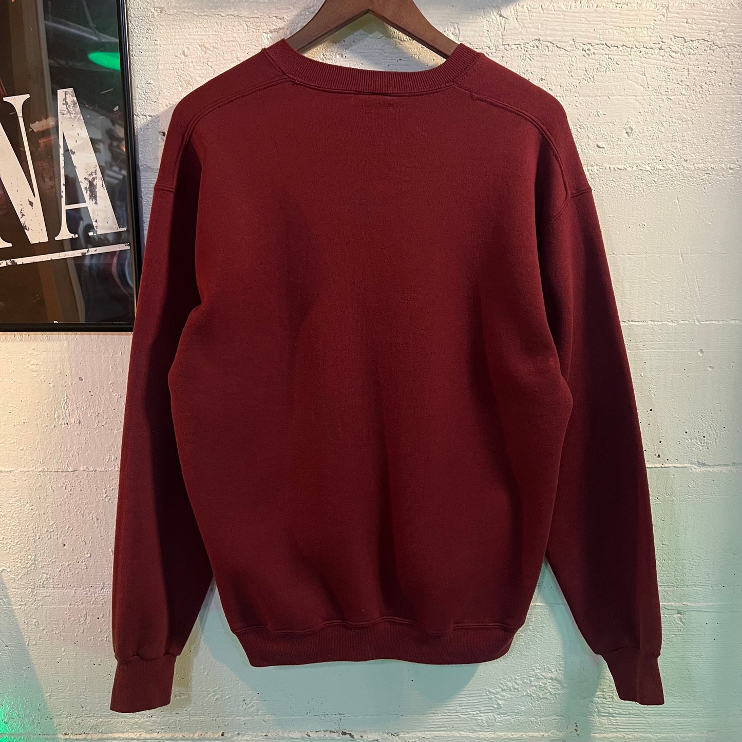 Vintage 80’s Russell Athletic Blank Crewneck Sweatshirt - Size Large - Maroon