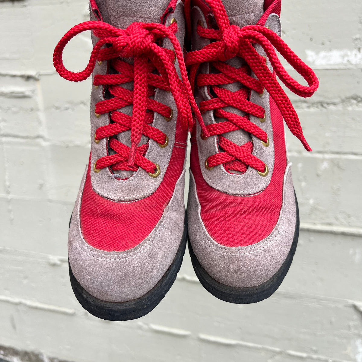 Vintage Rocky Boots Hiking Boot - Size 8M/9.5W - Red/Gray - Made In USA