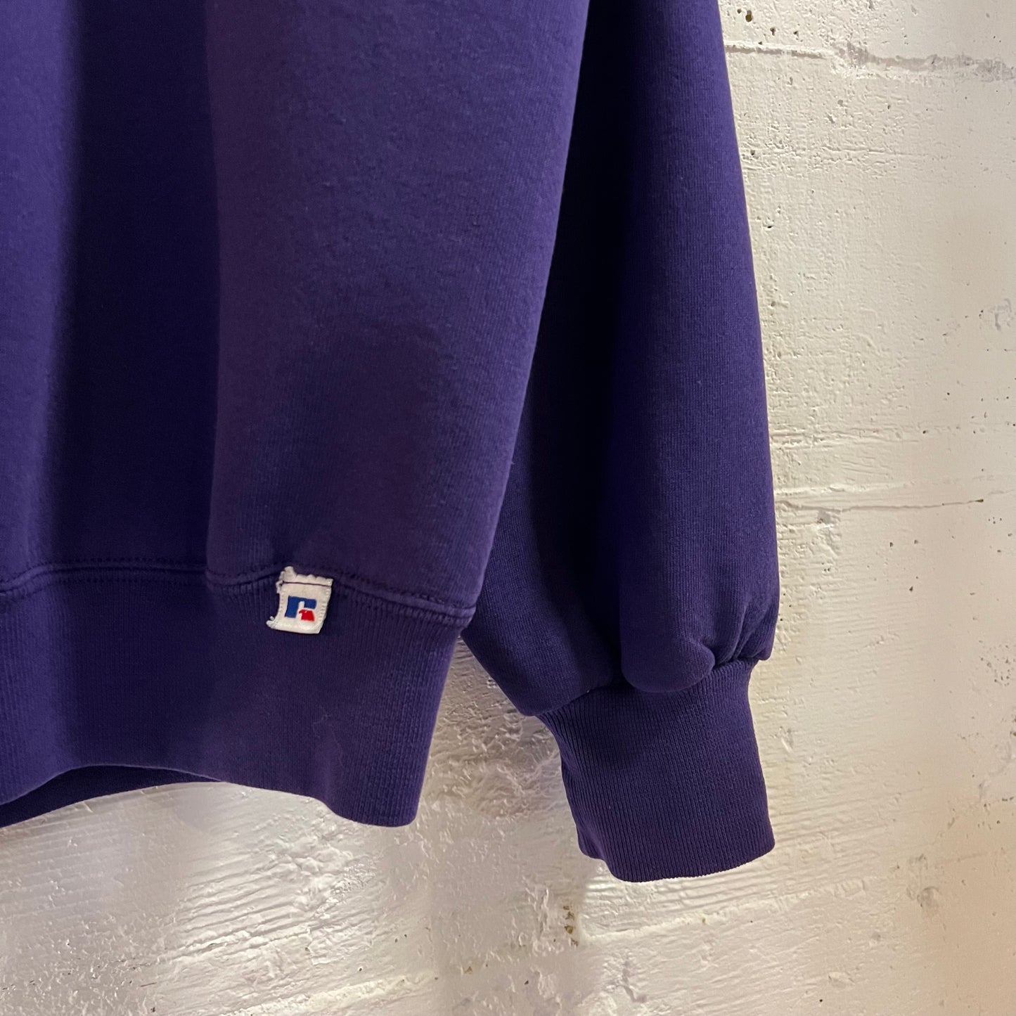 Vintage 1998 Russell Athletic Bulldog Wrestling Crewneck Sweatshirt - Size 2XL - Made In USA - Purple/Multi