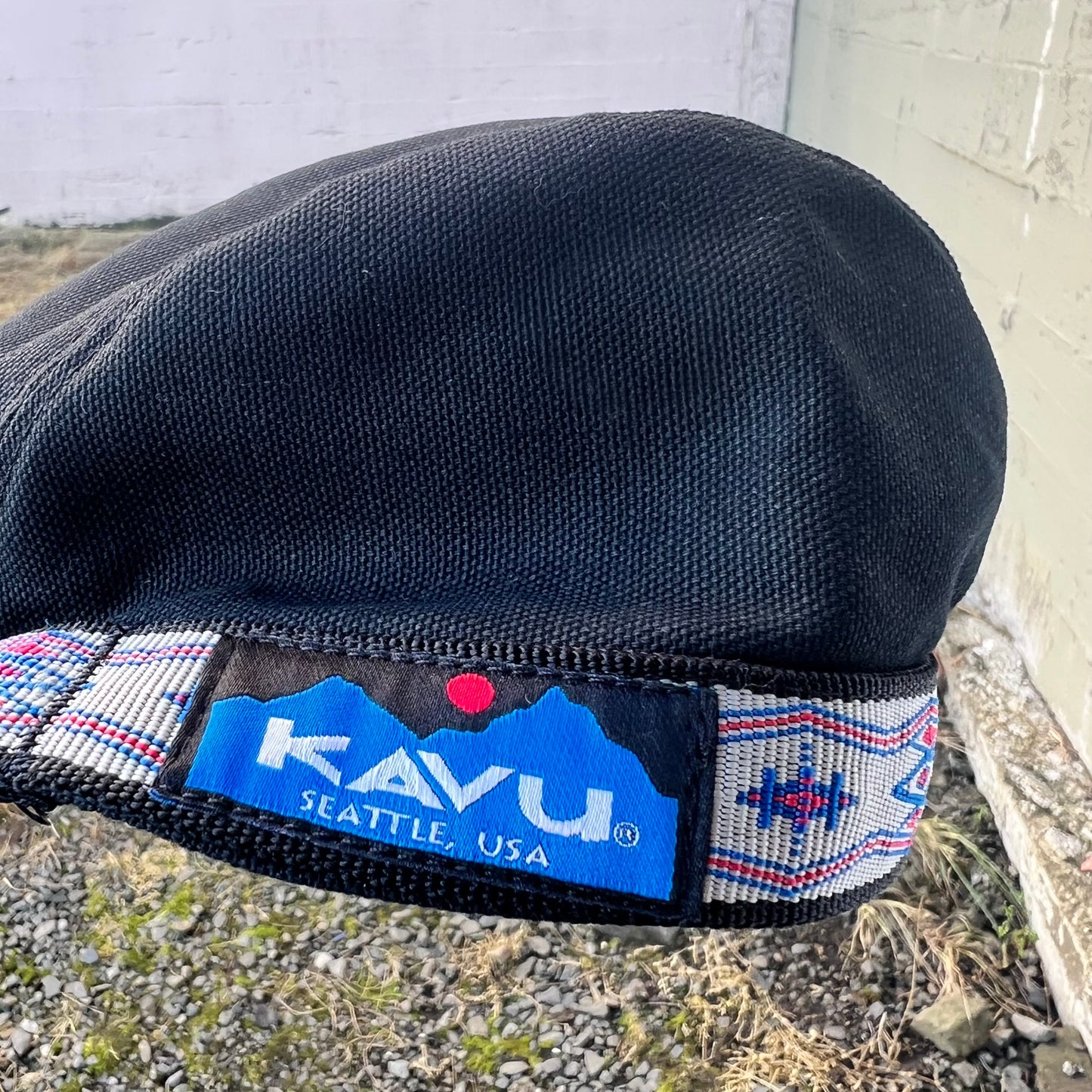 Kavu Seattle Organic Strapcap Aztec Print Hat - Size Large - Made In USA - Black/Multicolor