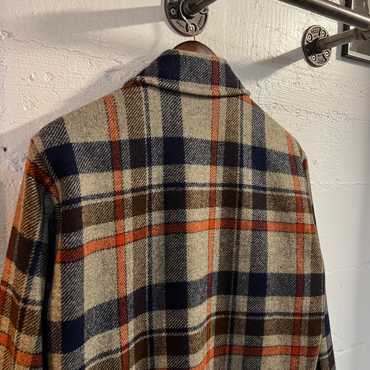 Vintage 1960's/70's Pendleton Wool Plaid Mackinaw Cruiser Jacket - Size Small - Made In USA - 100% Virgin Wool