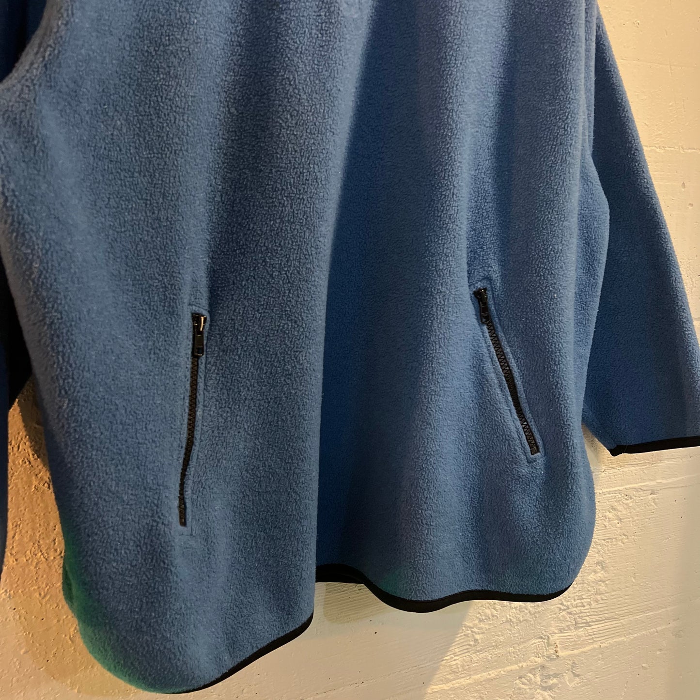 Vintage 90's/00's Eddie Bauer Pullover Quarter Zip Fleece Jacket - Size Large - Sky Blue