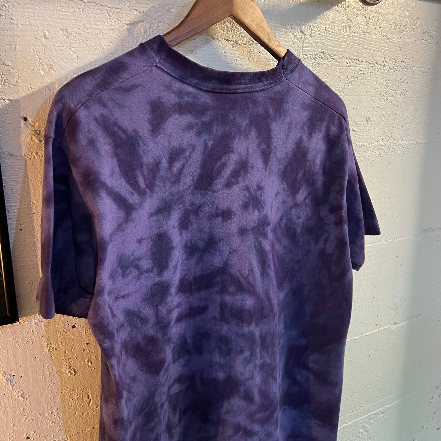 Vintage Palm Springs Kokopelli Tie Dye Single Stitch T-Shirt - Size Medium - Made In USA - Purple/Multicolor