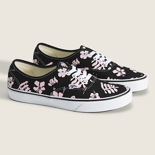 *New* Vans Authentic Archive Floral Print Shoe - Size 7M.8.5W - Black/Pink - VN000Z75B9P