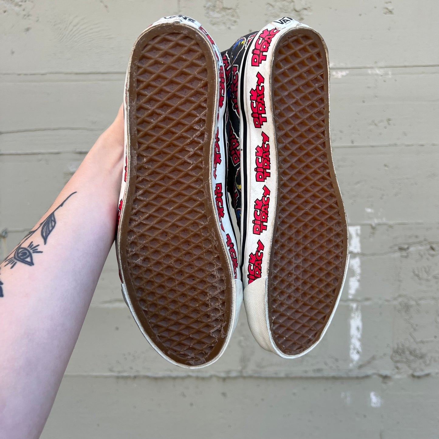 Vintage 1989 Vans Disney Dick Tracy All Over Print High Top Shoes - Size  - Made In USA