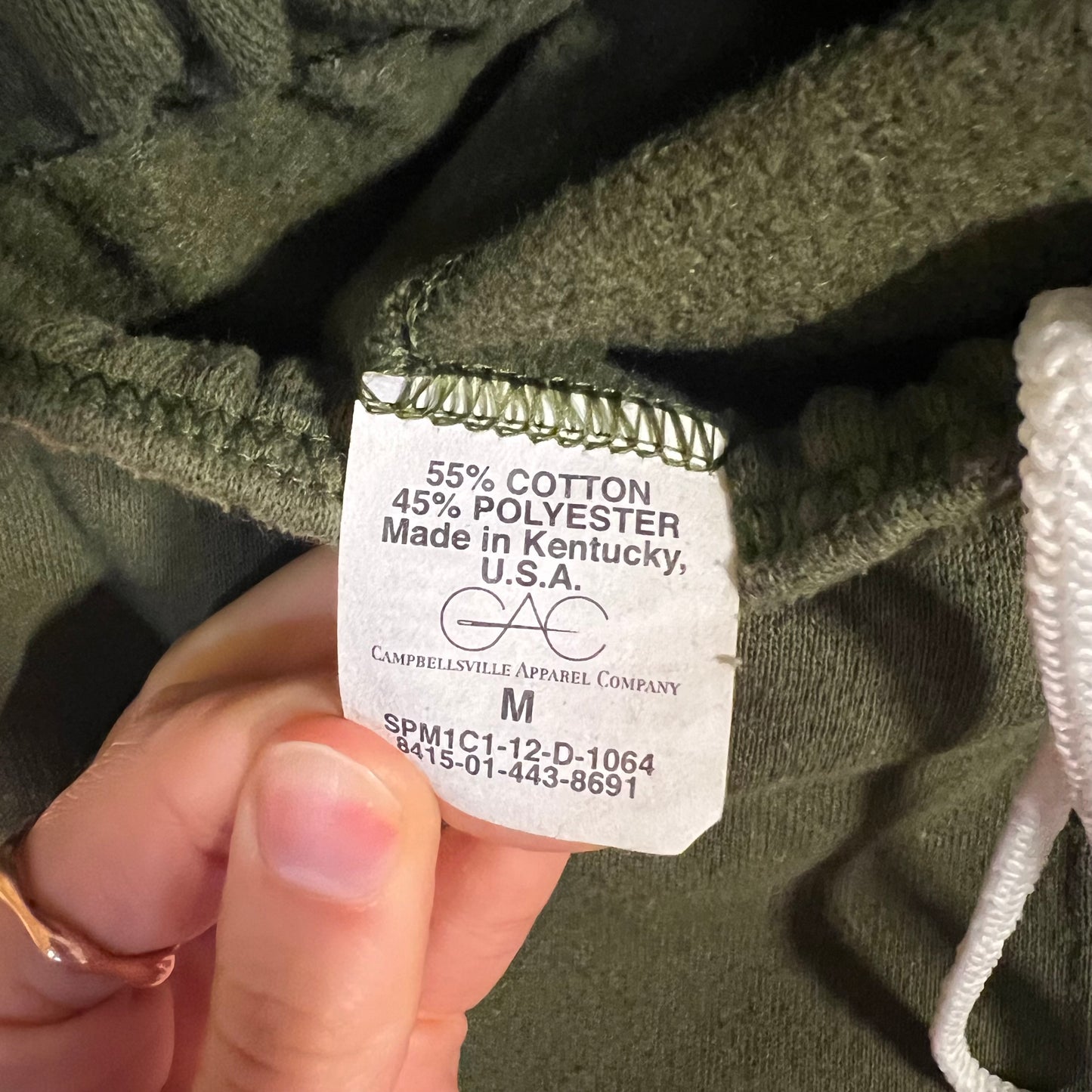 Vintage USMC Marines PT Sweatpants - Size Medium - Made In USA - Olive Green