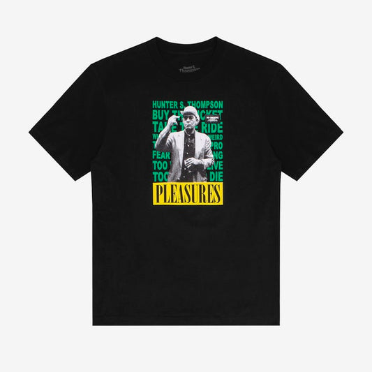 *NEW* Pleasures x Hunter S. Thompson 'No Smoking' T-Shirt - Size Small - Black/Green