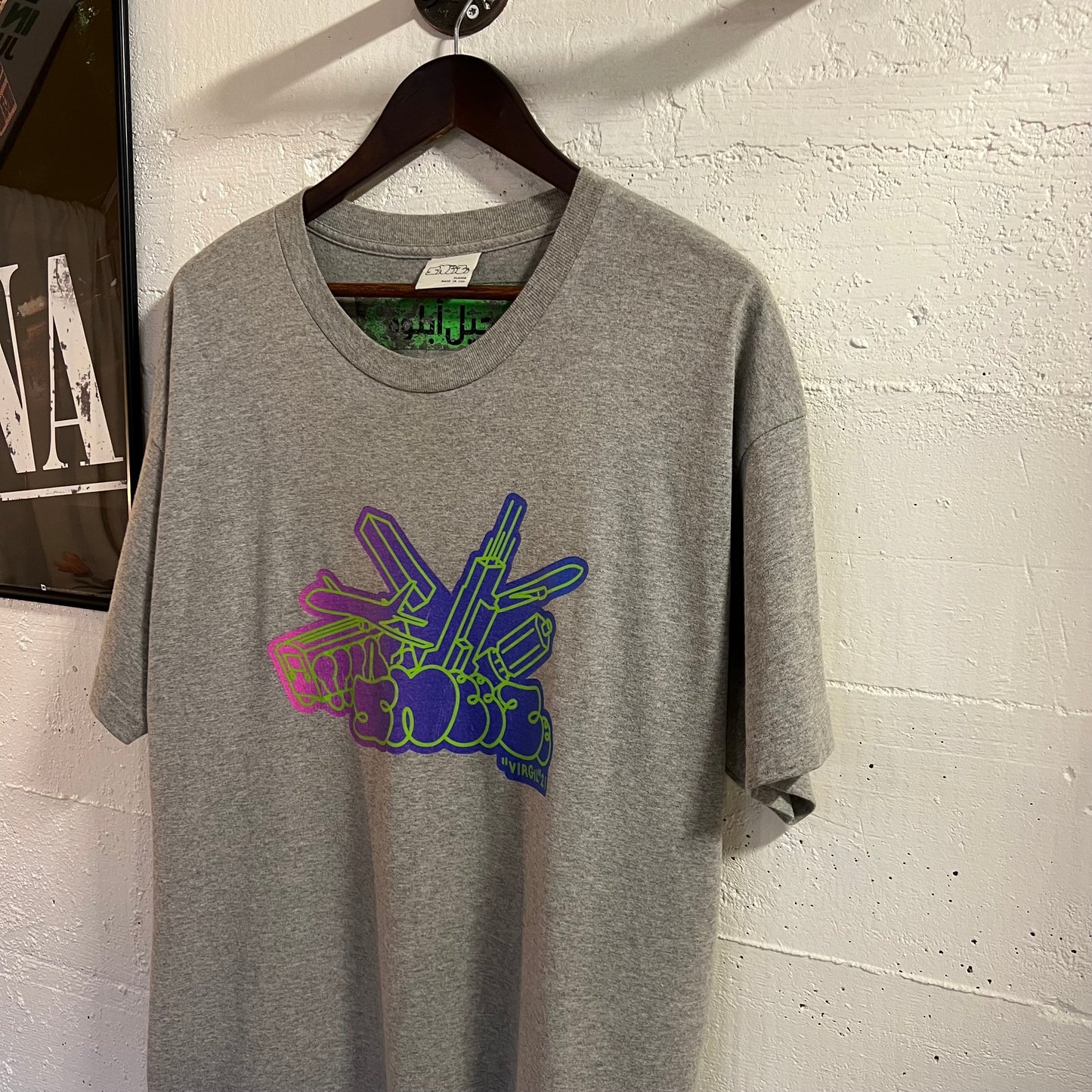 *Pre-Owned* Sneeze Magazine x Virgil Abloh No. 50 2021 Graphic T-Shirt - Size XL - Made In USA - Heather Grey