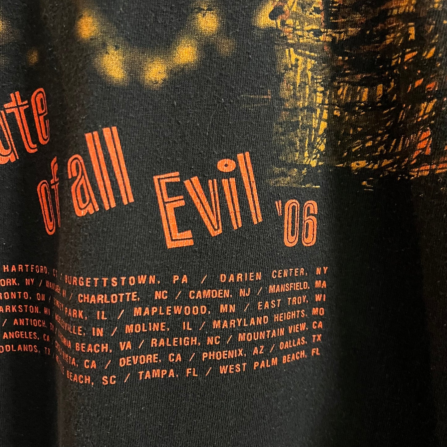 Vintage 2006 Motley Crüe 'Route Of All Evil' Tour Graphic T-Shirt - Size Large - Black - 100% Cotton